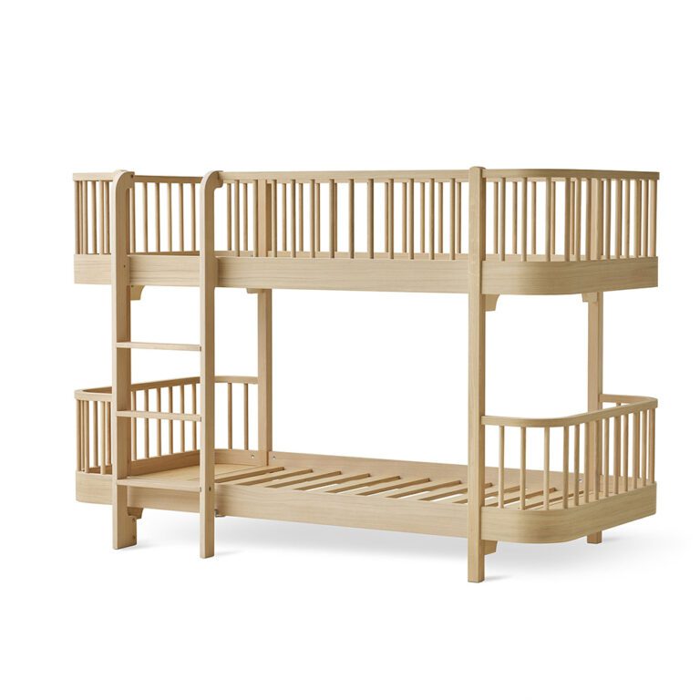Oliver Furniture - Wood Original Low Bunk Bed - Eikenhout, 90 x 200 cm