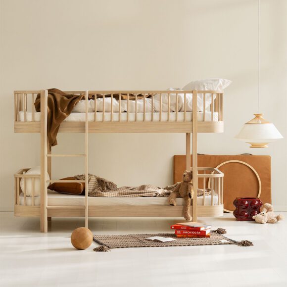 Oliver Furniture – Wood Original Low Bunk Bed – Eikenhout, 90 x 200 cm