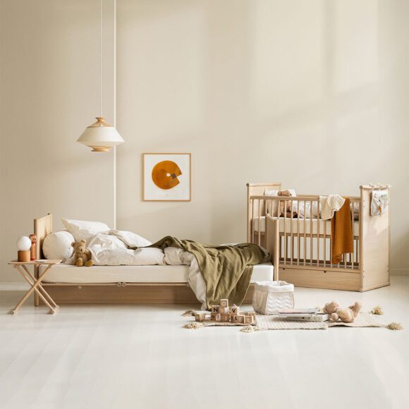 Oliver Furniture – Camp Novel Bed, Ledikant Incl. Ombouw tot Twijfelaar – Eikenhout, 60 x 120/120 x 200 cm