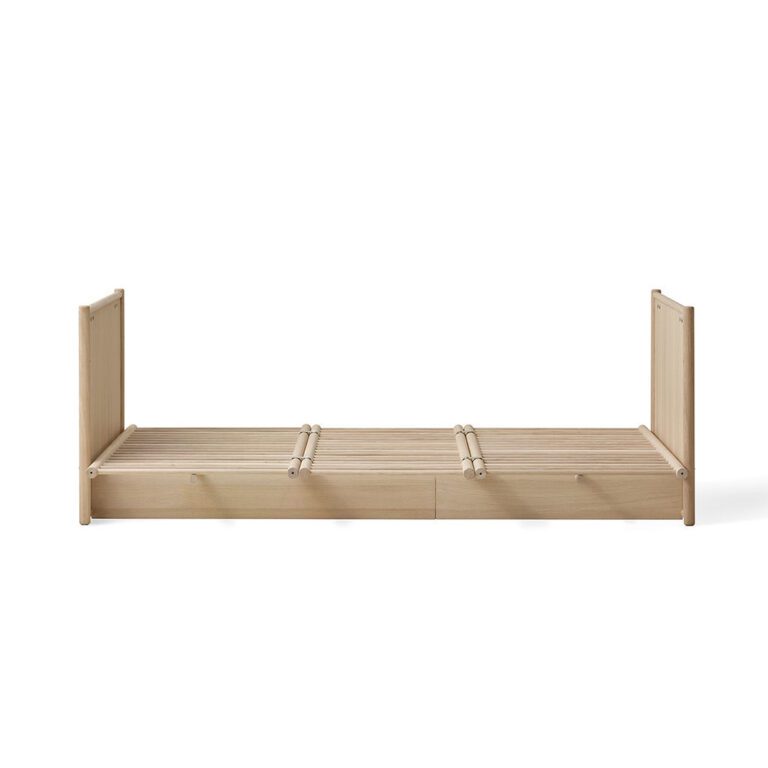 Oliver Furniture - Camp Novel Bed, Ledikant Incl. Ombouw tot Twijfelaar - Eikenhout, 60 x 120/120 x 200 cm