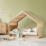 Oliver Furniture - Camp Novel Bed House Roof voor 120 x 200 bed - Berken/Eikenhout