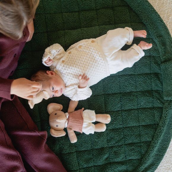Play&Go – Noomad 2-in-1 Baby Speelkleed & Opbergzak – Soft – Teddy Evergreen