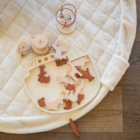 Play&Go – Noomad 2-in-1 Baby Speelkleed & Opbergzak – Soft – Teddy Oak