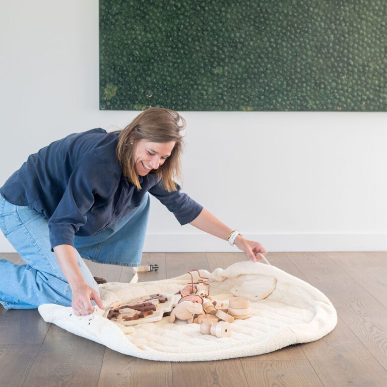 Play&Go - Noomad 2-in-1 Baby Speelkleed & Opbergzak - Soft - Teddy Oak