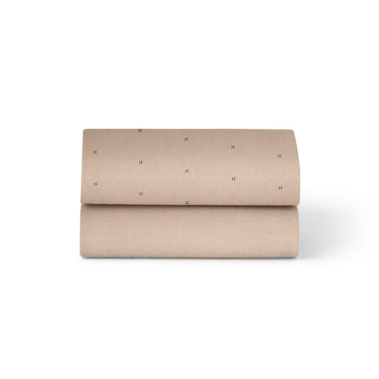 Snüz - Hoeslakens voor SnüzPod5 2-pack - Mocha Cross, 44 x 80 cm