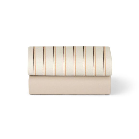 Snüz – Hoeslakens voor SnüzPod5 2-pack – Duo Stripe Blush, 44 x 80 cm