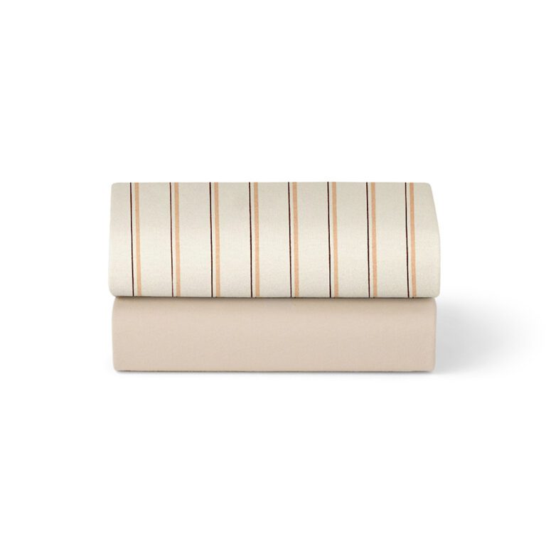Snüz - Hoeslakens voor SnüzPod5 2-pack - Duo Stripe Blush, 44 x 80 cm