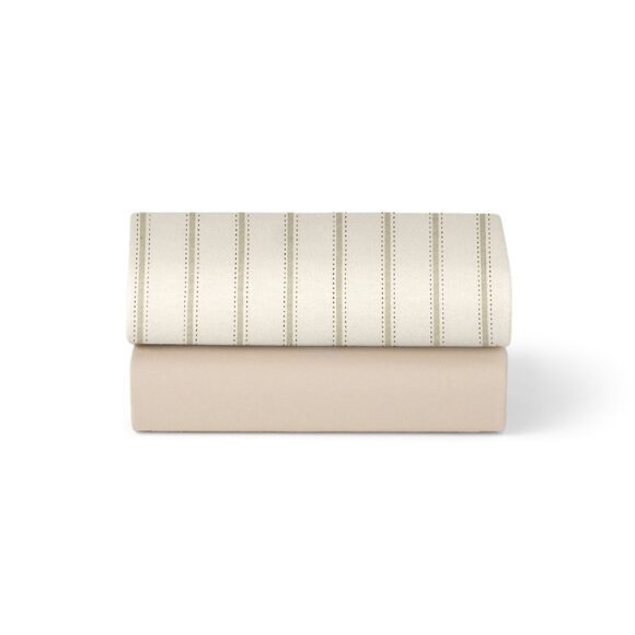 Snüz – Hoeslakens voor SnüzPod5 2-pack – Dash Stripe Sage, 44 x 80 cm