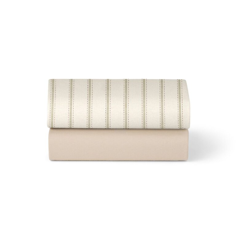 Snüz - Hoeslakens voor SnüzPod5 2-pack - Dash Stripe Sage, 44 x 80 cm