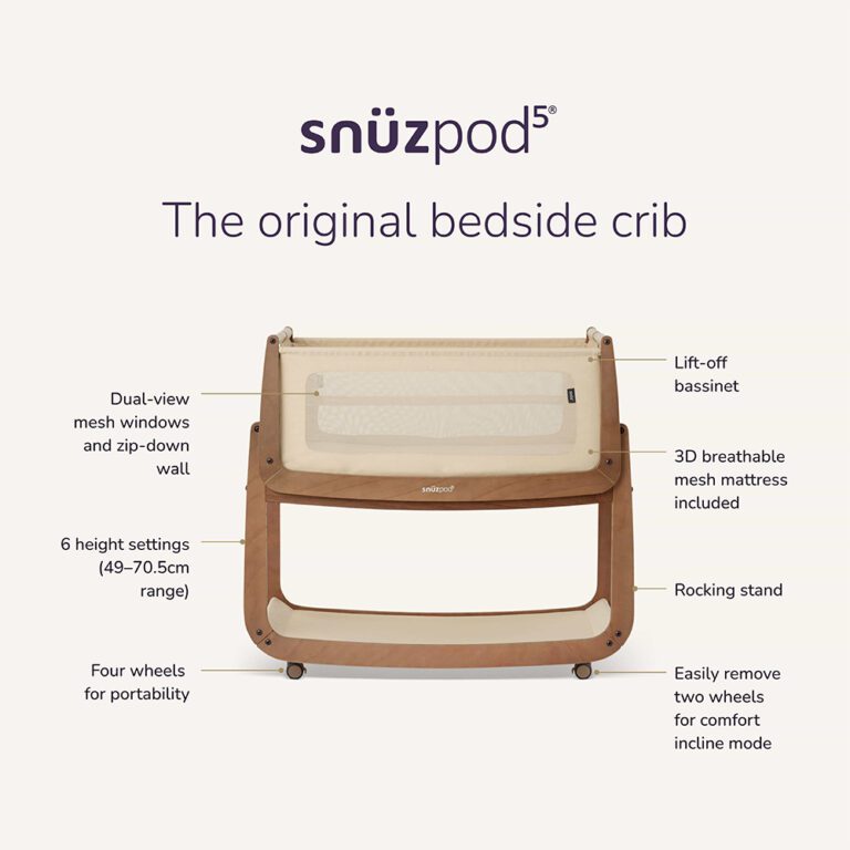 Snüz - SnüzPod5 Co-Sleeper - Walnut