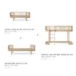 Oliver Furniture - Conversiekit - Wood Original Bed of Junior Day Bed naar Low Loft Bed - Eikenhout