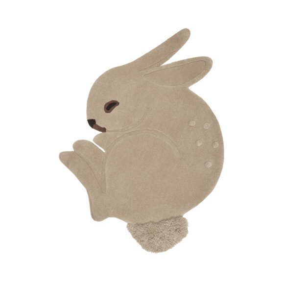 Ferm Living – Rabbit Tufted Vloekleed van Wol – Cashmere – 88 x 120 cm