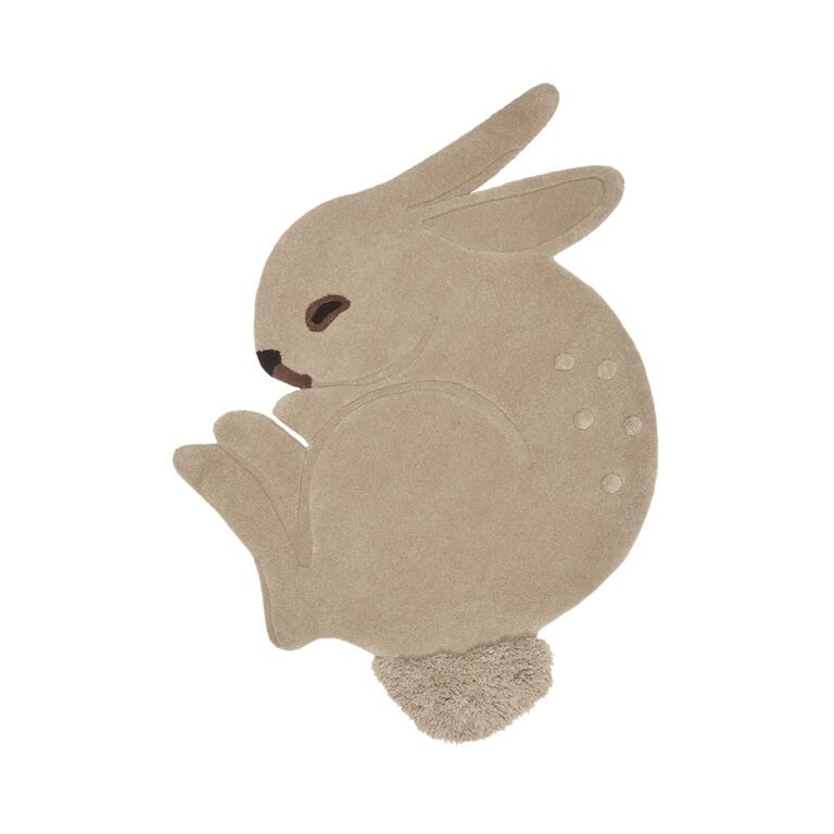 Ferm Living - Rabbit Tufted Vloekleed van Wol - Cashmere - 88 x 120 cm