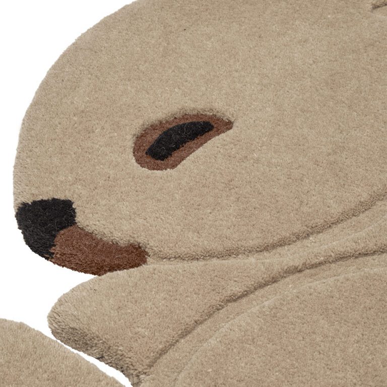 Ferm Living - Rabbit Tufted Vloekleed van Wol - Cashmere - 88 x 120 cm