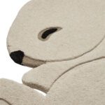 Ferm Living - Rabbit Tufted Vloekleed van Wol - Off-White - 88 x 120 cm